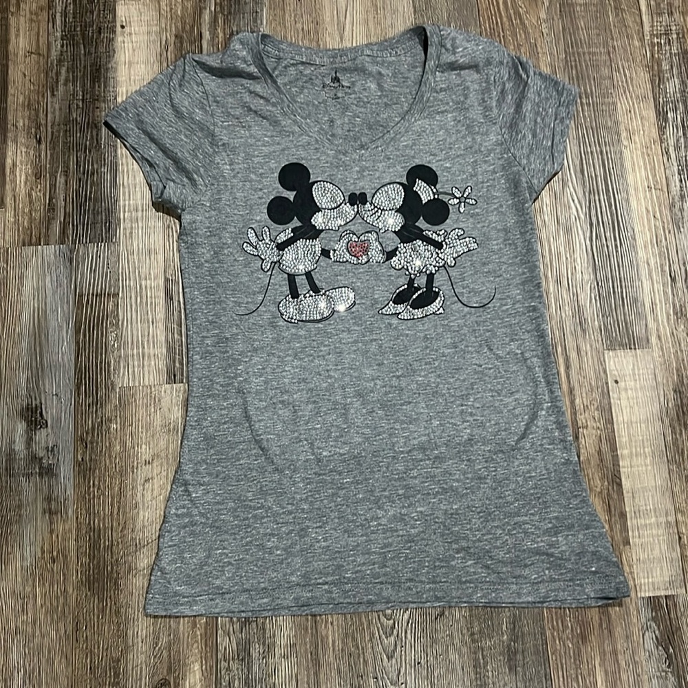 Women’s Blinged Mickey and Minnie T shirt
